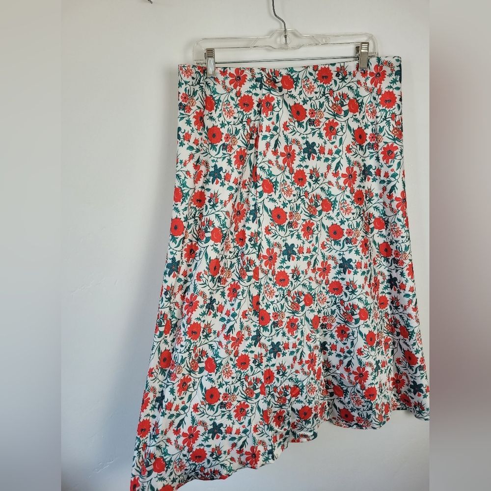 Lightweight Floral Midi Skirt Flounce Cottagecore Fairy Y2K Bloomcore Meadow XL